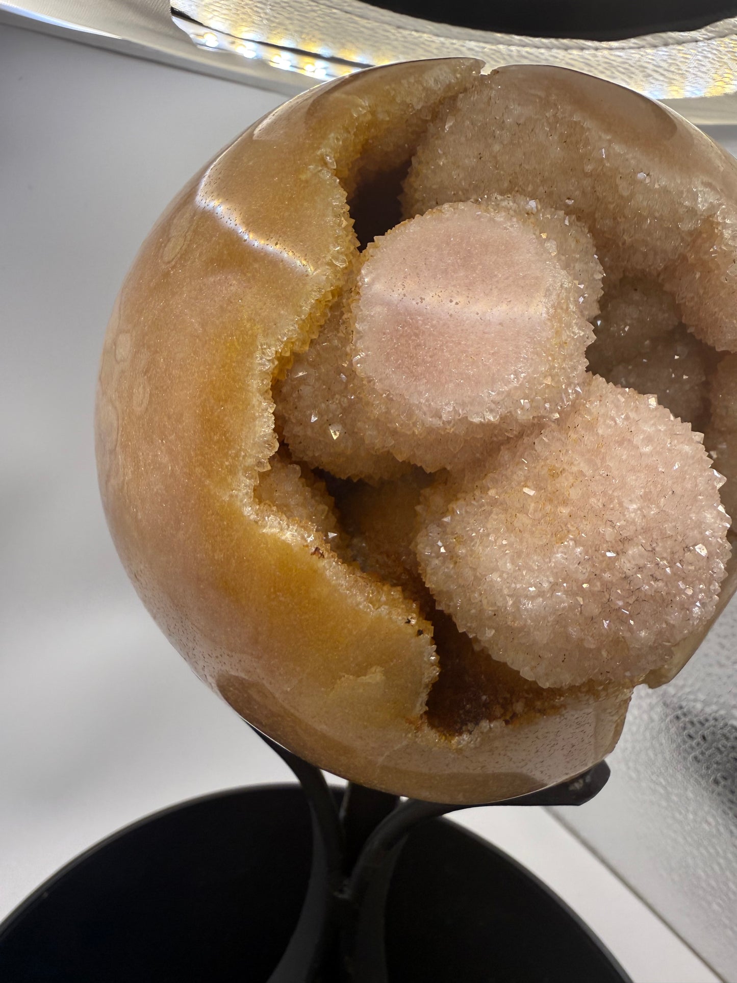 Rare Pink Amethyst Sphere