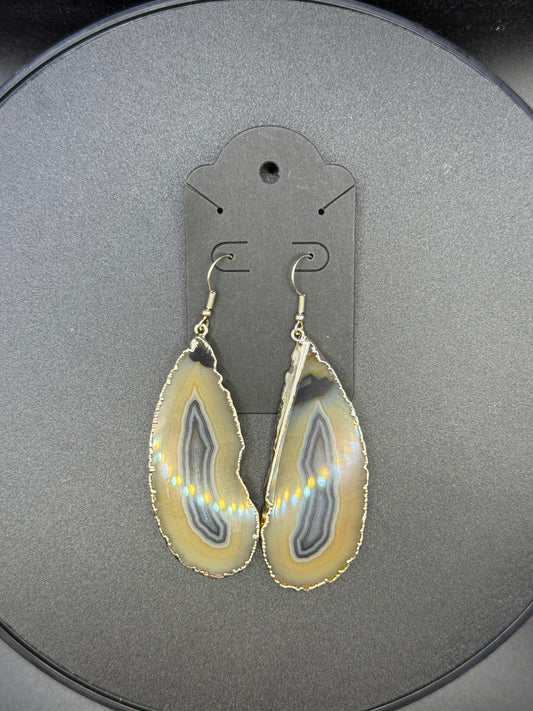 Agate Slice Earrings