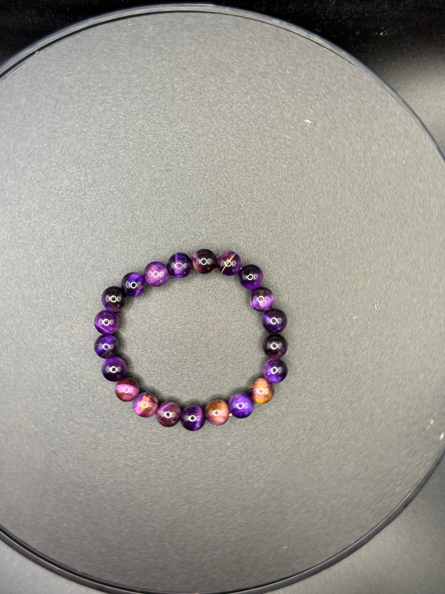 Purple Tiger’s Eye Bracelet - Charged by Lionsgate + Full Moon