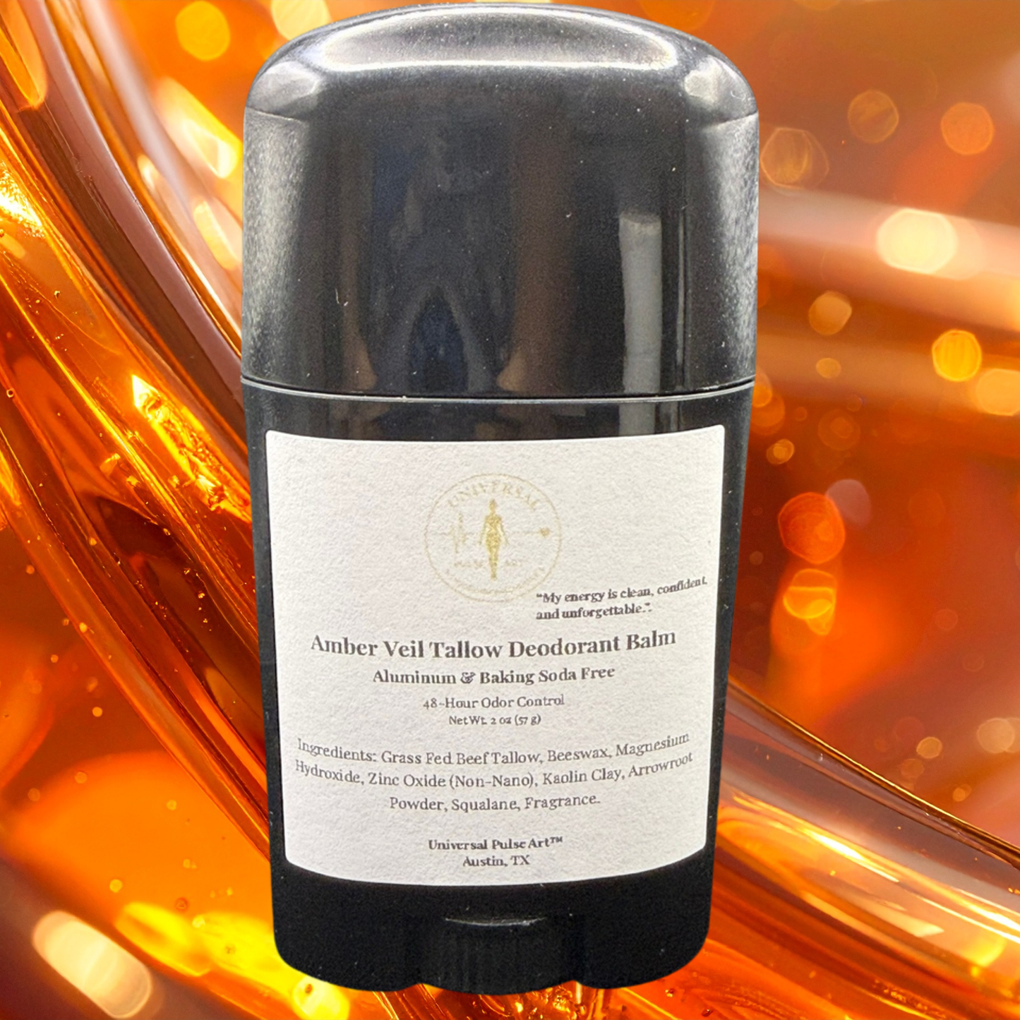 Amber Veil™ Tallow Deodorant Balm - Aluminum & Baking Soda Free