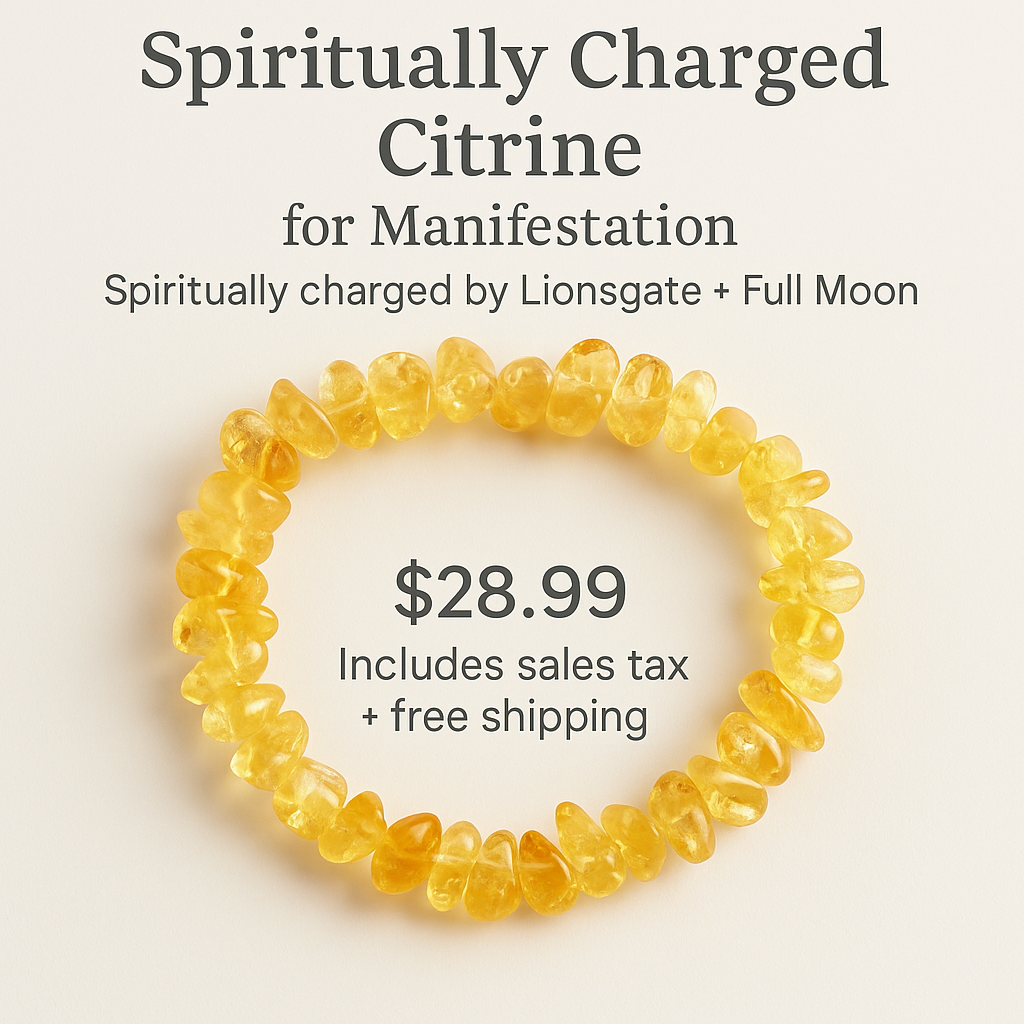 Citrine Crystal Chip Bracelet — Abundance, Joy & Confidence