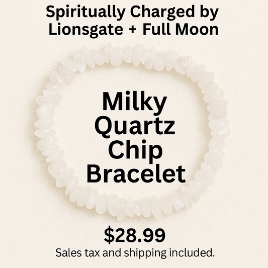 Milky Quartz (Snow Quartz) Chip Bracelet