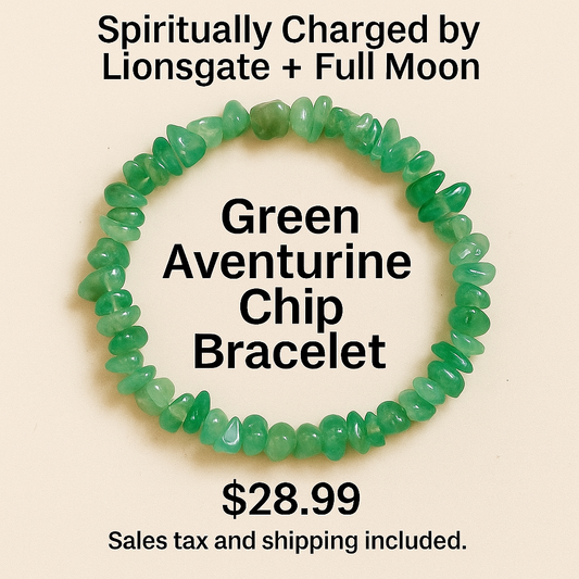 Green Aventurine Chip Bracelet