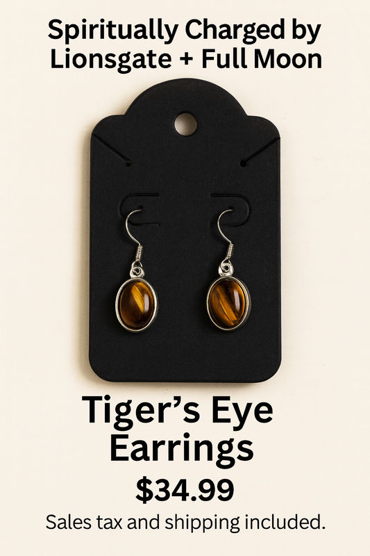 Tiger’s Eye Crystal Drop Earrings