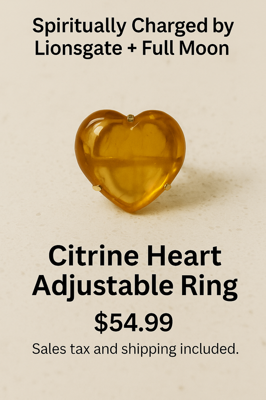 Citrine Raw Adjustable Ring