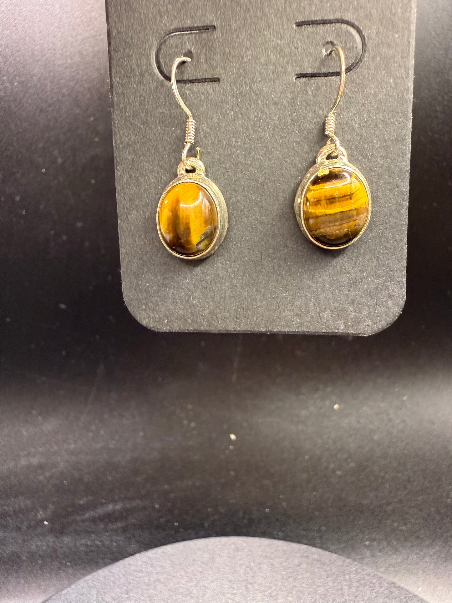 Tiger’s Eye Crystal Drop Earrings